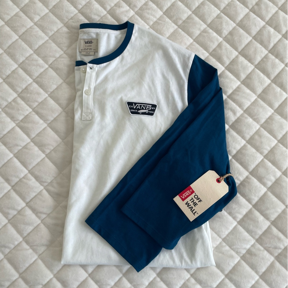 NWT XL Men’s Vans 3/4 Sleeve